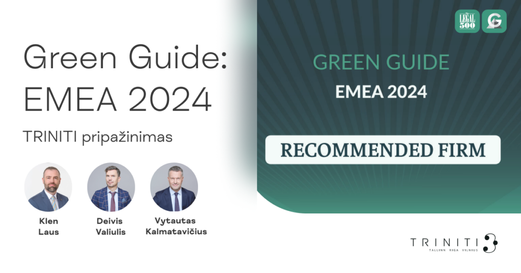 TRINITI has been recognised for the third time in “The Legal 500 Green Guide“: EMEA 2024.