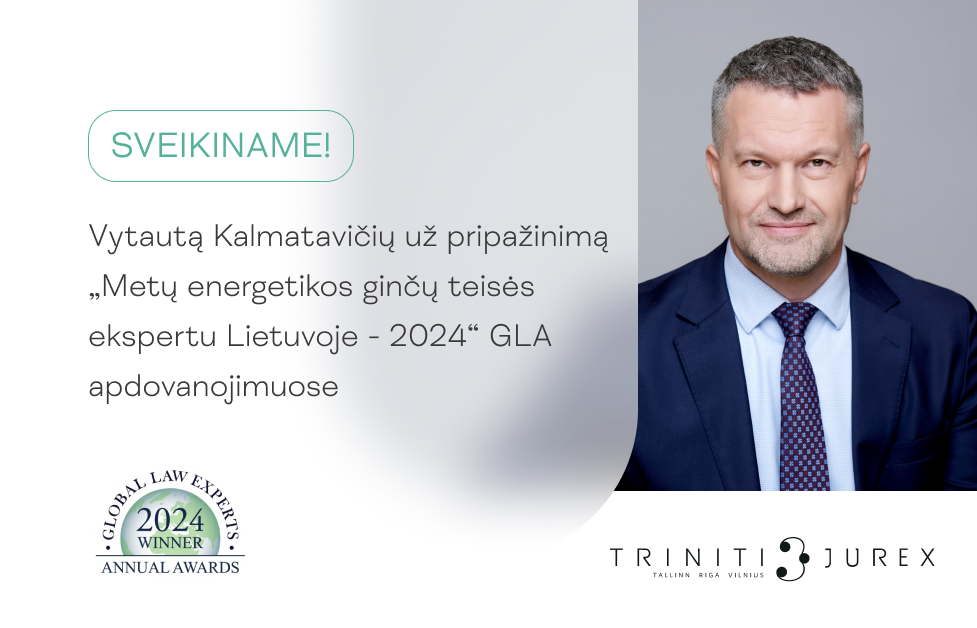 Vytautas Kalmatavičius – „Metų energetikos ginčų teisės ekspertas Lietuvoje – 2024“