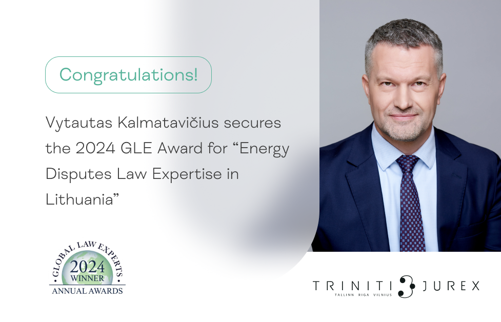 Vytautas Kalmatavičius Recognized as Lithuania’s Expert in Energy Disputes Law – 2024