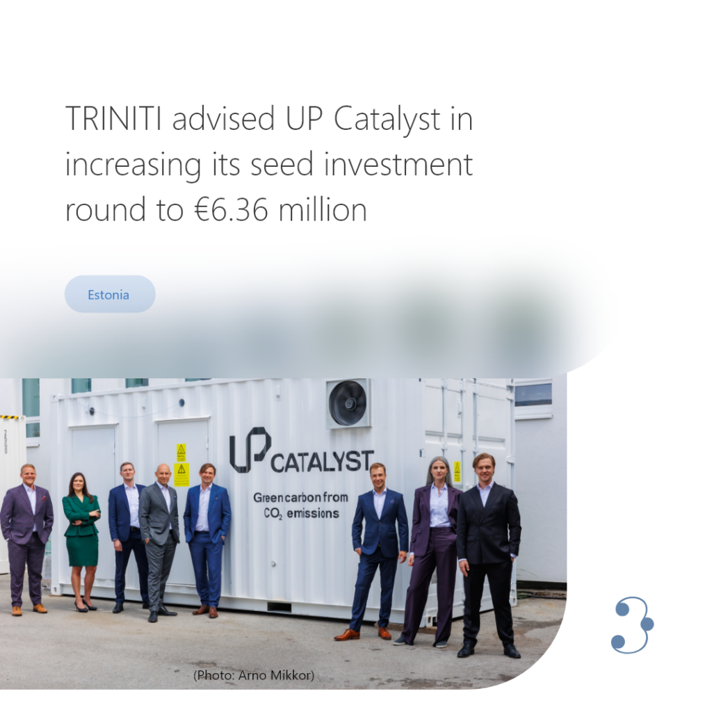 TRINITI advised UP Catalyst in increasing its seed investment round to €6.36 million
