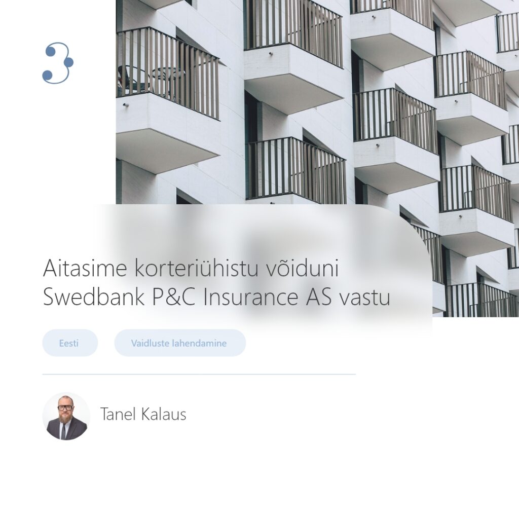 Aitasime korteriühistu võiduni Swedbank P&C Insurance AS vastu