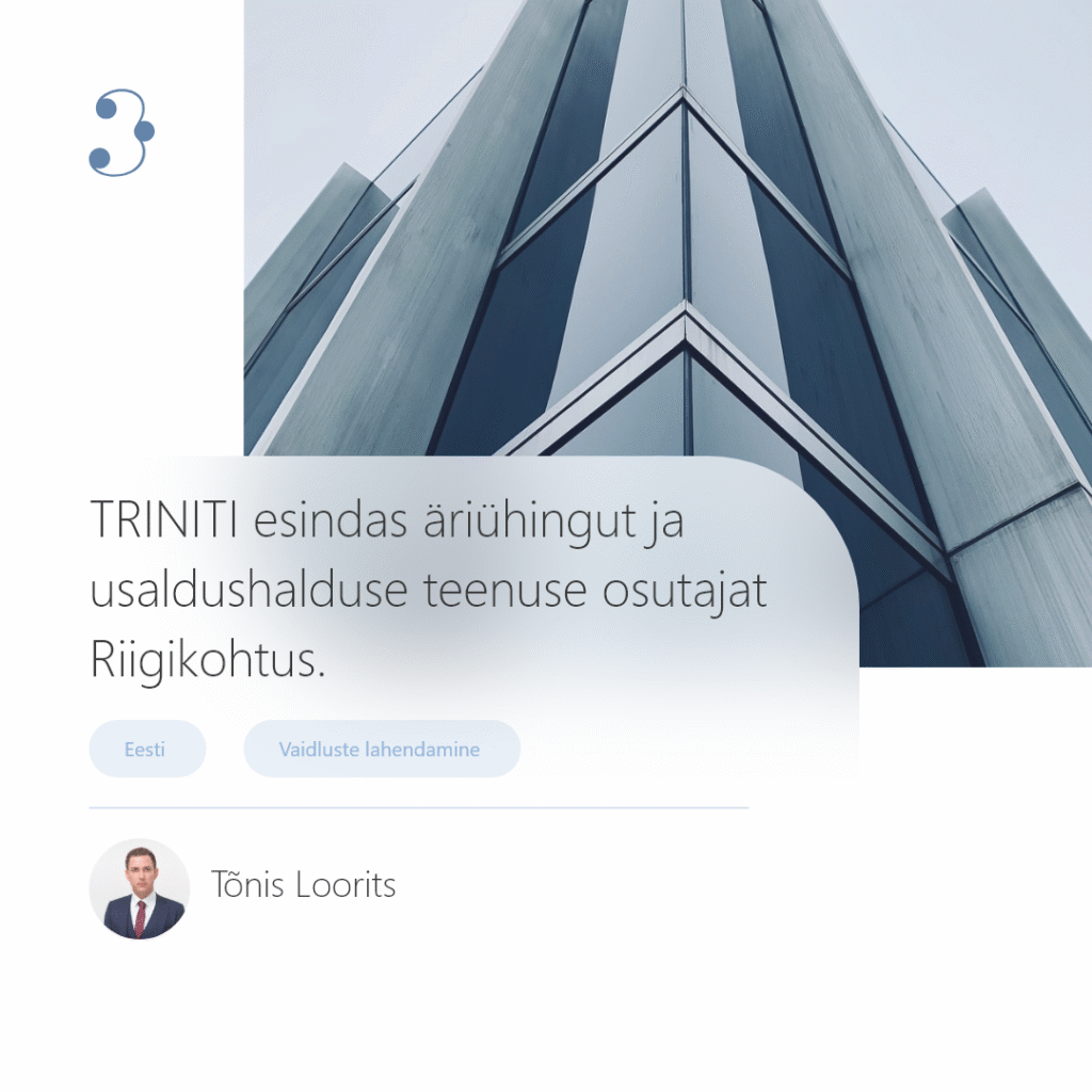 Esindasime edukalt klienti Riigikohtus halduskiusu vastu