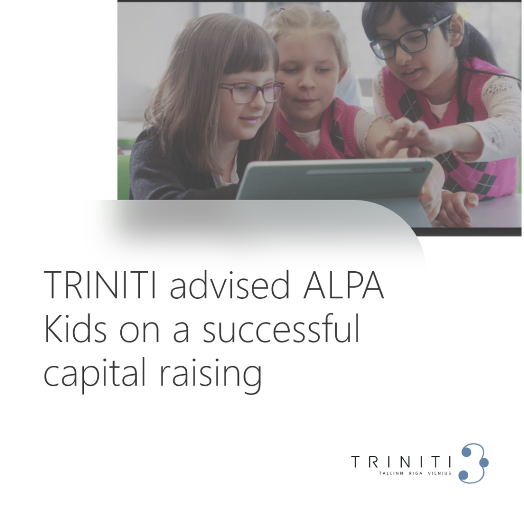 TRINITI advised ALPA Kids on a successful capital raising